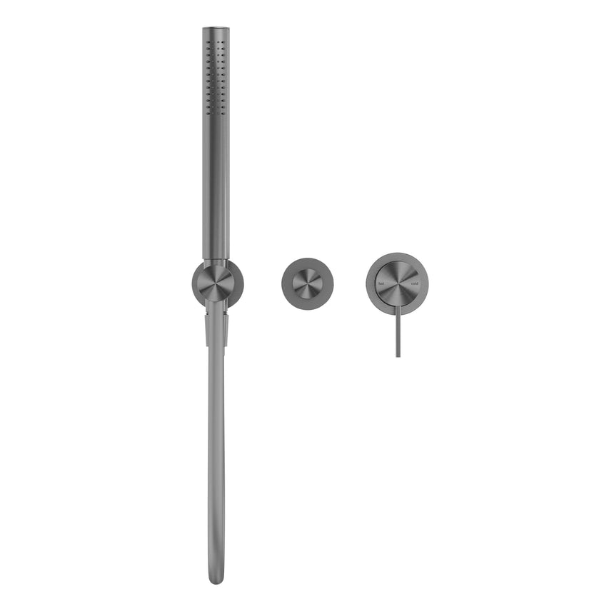 Nero Mecca Shower Mixer Divertor Systerm Separate Back Plate Gun Metal Shower Nero