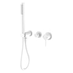 Nero Mecca Shower Mixer Divertor Systerm Separate Back Plate Matte White