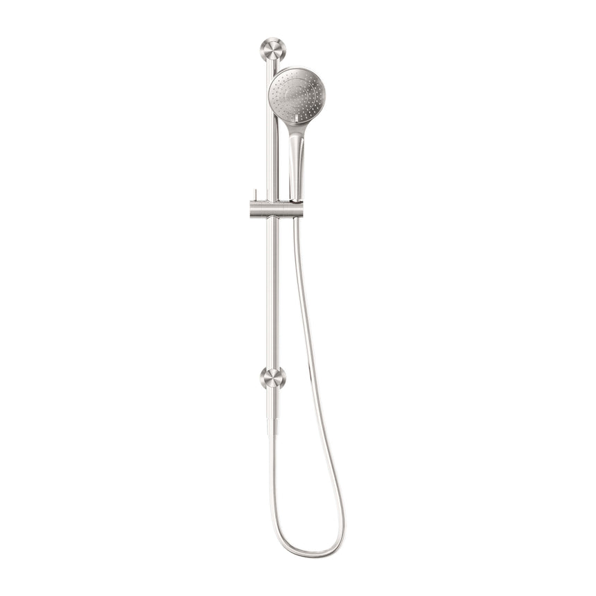 Nero Mecca Rail Shower With Air Shower Brushed Nickel Shower Nero
