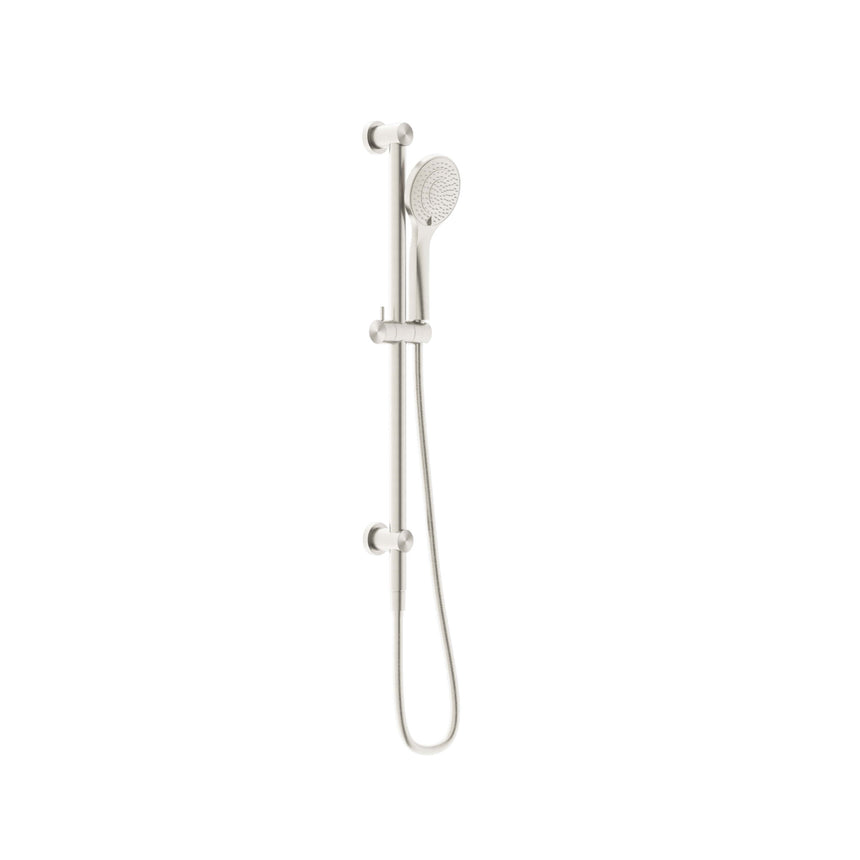 Nero Mecca Rail Shower With Air Shower Brushed Nickel Shower Nero