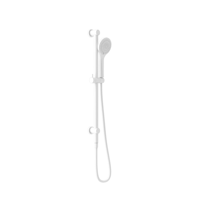Nero Mecca Rail Shower With Air Shower Matte White Shower Nero
