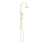 Nero Mecca Twin Shower With Air Shower Brushed Yellow Gold