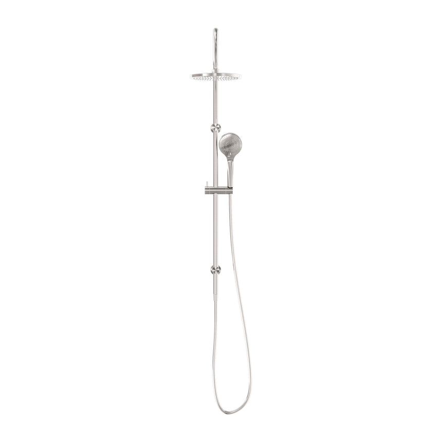 Nero Mecca Twin Shower With Air Shower Brushed Nickel Shower Nero