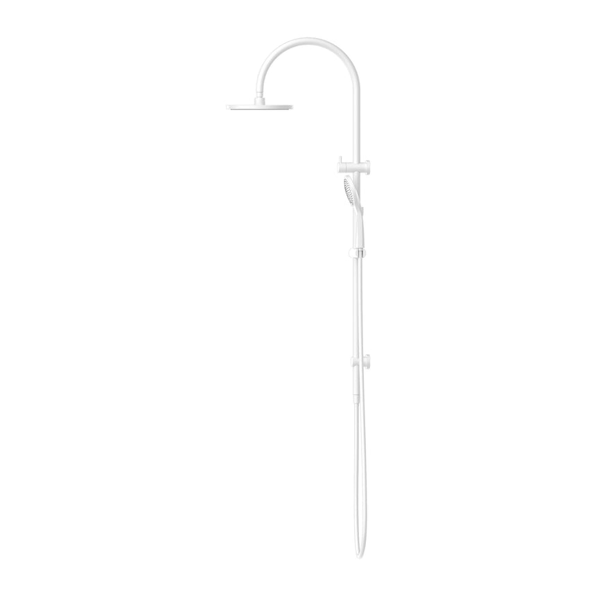 Nero Mecca Twin Shower With Air Shower Matte White Shower Nero