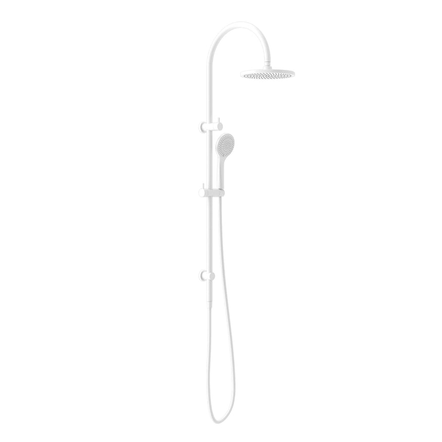 Nero Mecca Twin Shower With Air Shower Matte White Shower Nero