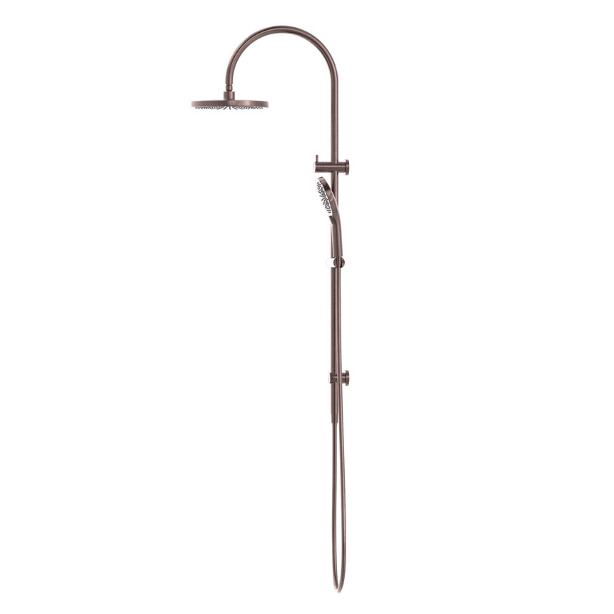 Nero Mecca Twin Shower With Shower Brushed Bronze Shower Nero