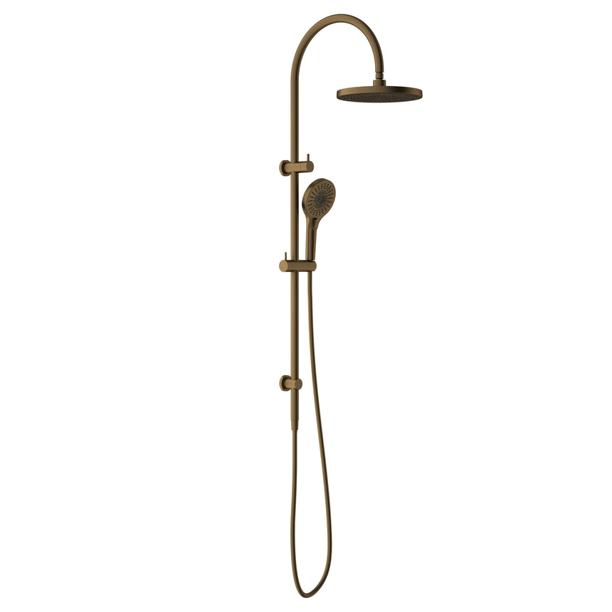 Nero Mecca Twin Shower With Shower Brushed Bronze Shower Nero