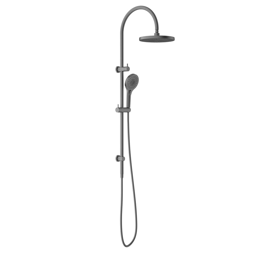 Nero Mecca Twin Shower With Shower Gun Metal Shower Nero