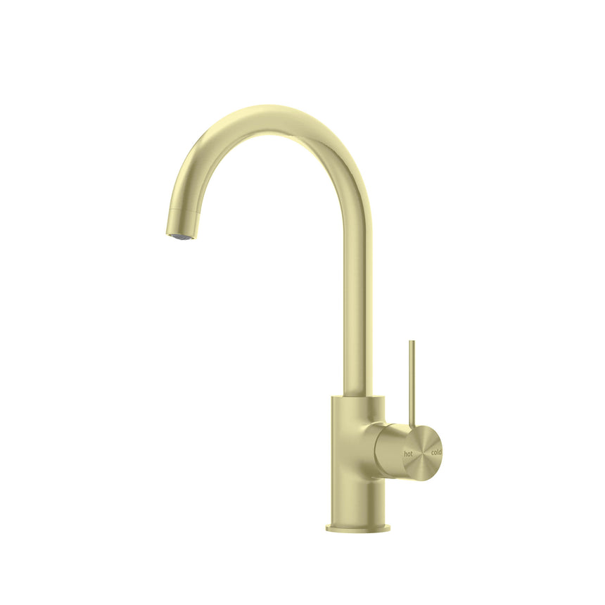 Nero Mecca Kitchen Mixer Brushed Yellow Gold Tapware Nero