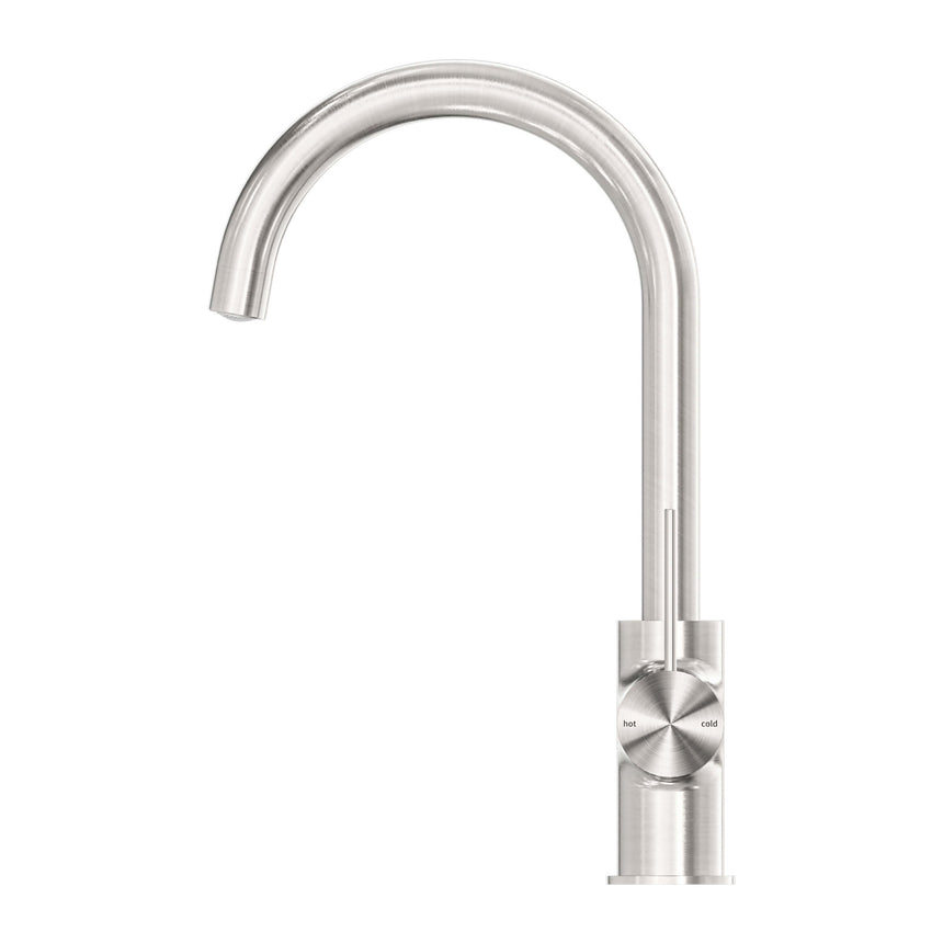 Nero Mecca Kitchen Mixer Brushed Nickel Tapware Nero