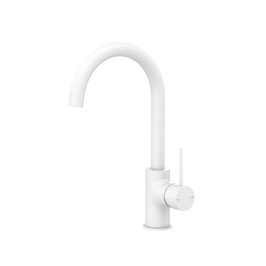Nero Mecca Kitchen Mixer Matte White Tapware Nero