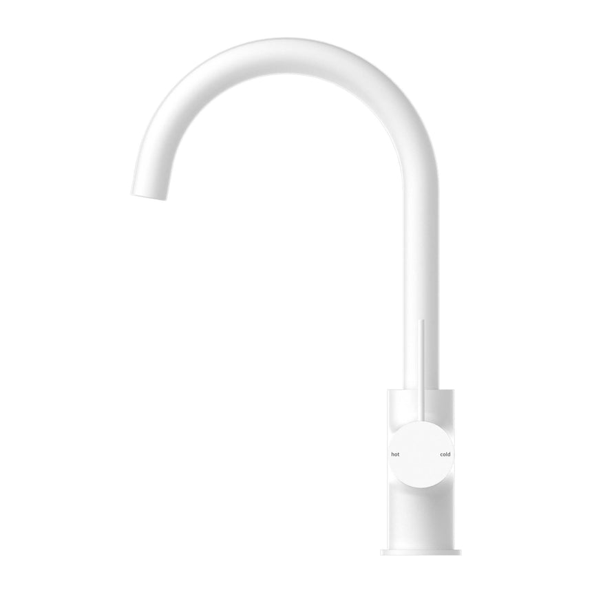 Nero Mecca Kitchen Mixer Matte White Tapware Nero