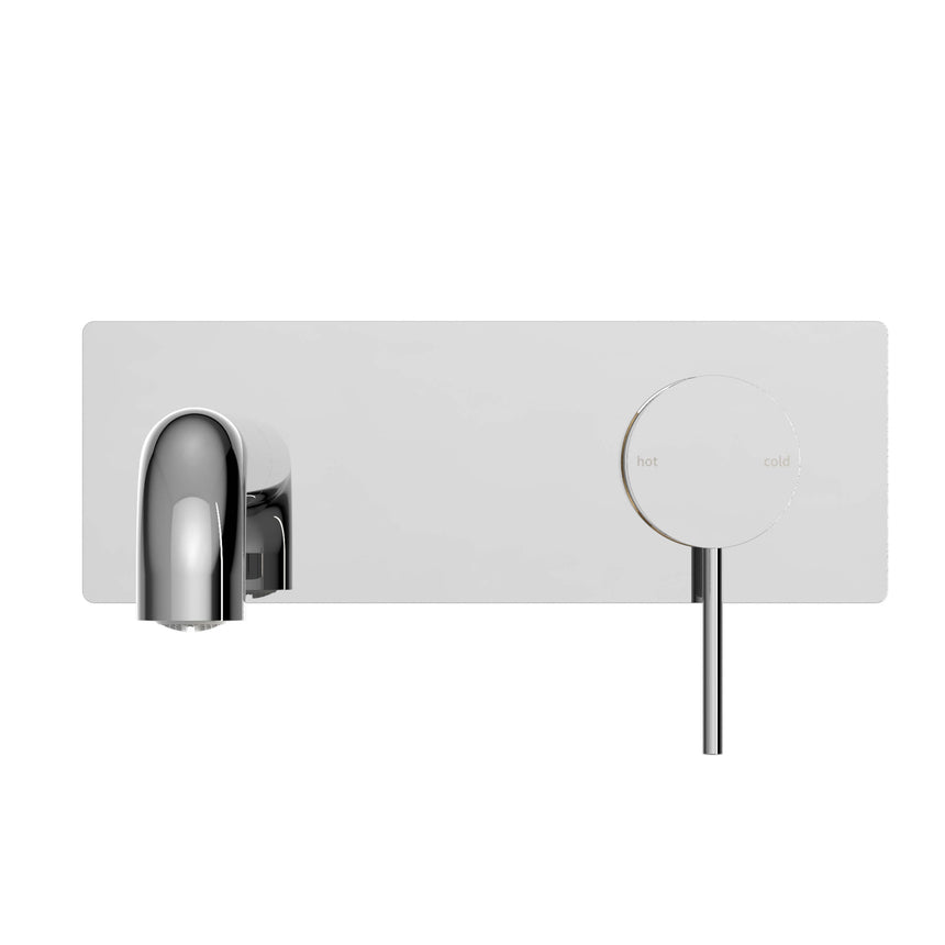 Nero Mecca Wall Basin/Bath Mixer 185mm Chrome Tapware Nero