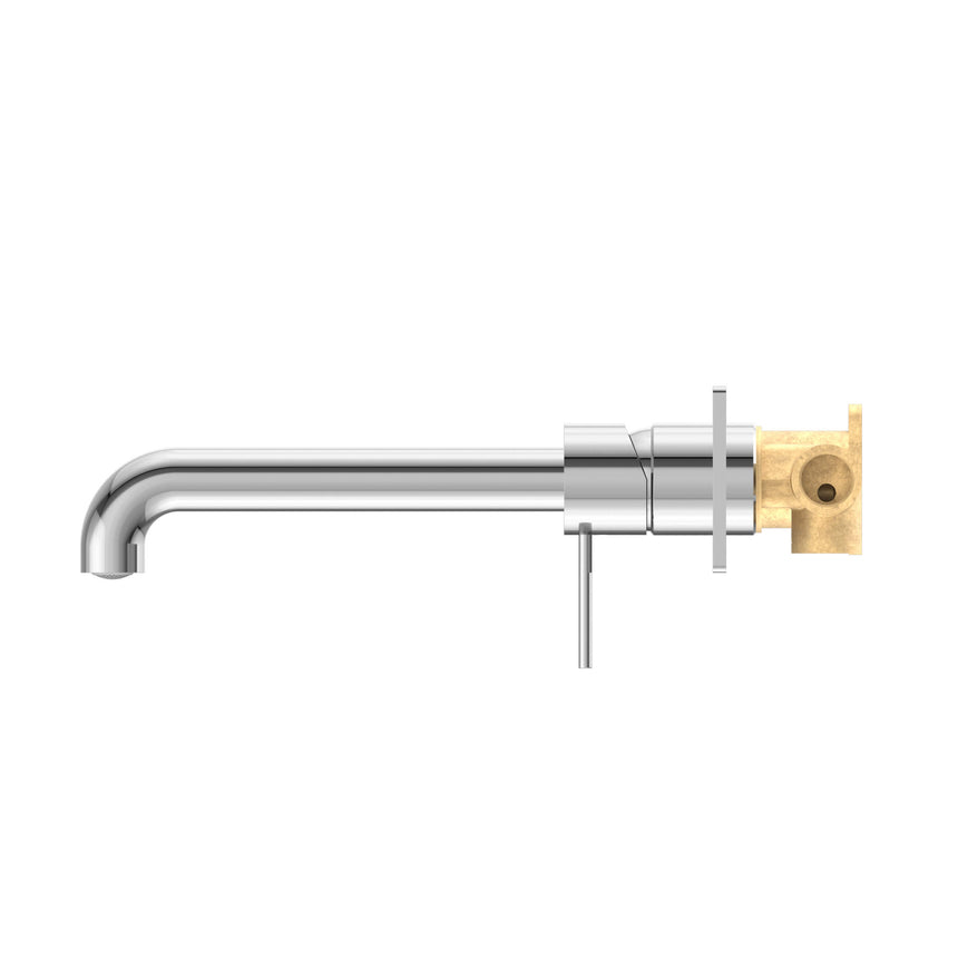 Nero Mecca Wall Basin/Bath Mixer 160mm Chrome Tapware Nero