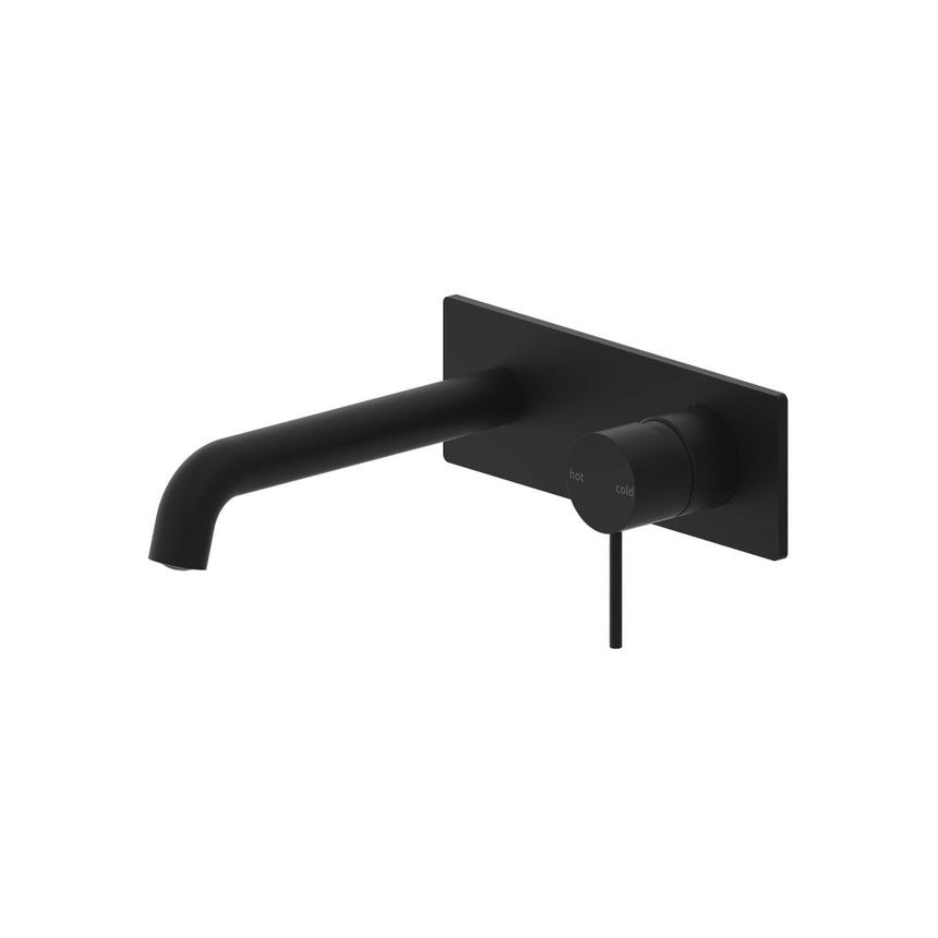 Nero Mecca Wall Basin/Bath Mixer 185mm Matte Black Tapware Nero