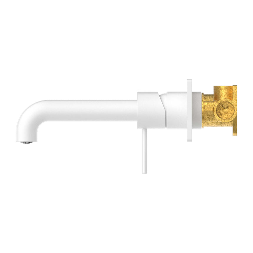 Nero Mecca Wall Basin/Bath Mixer 230mm Matte White Tapware Nero