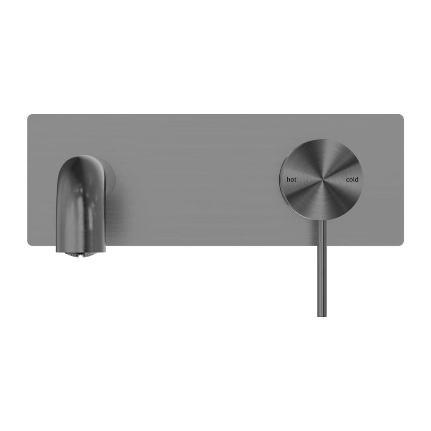 Nero Mecca Wall Basin/Bath Mixer 230mm Gun Metal Tapware Nero