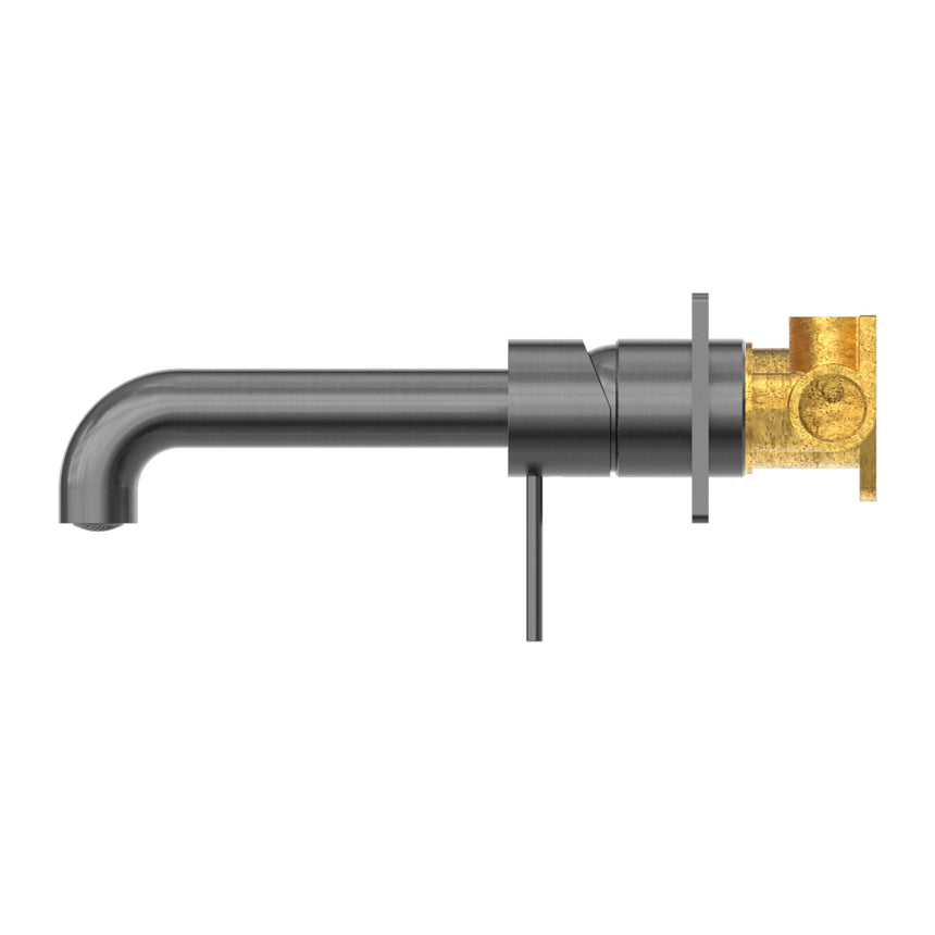 Nero Mecca Wall Basin/Bath Mixer 230mm Gun Metal Tapware Nero