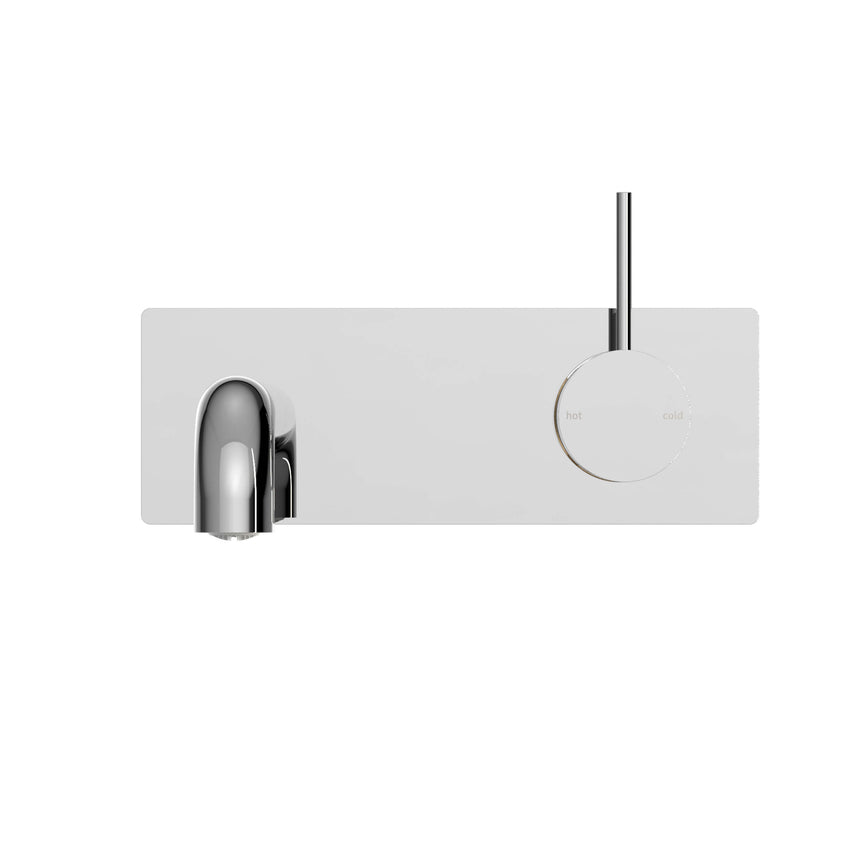 Nero Mecca Wall Basin/Bath Mixer Handle Up 185mm Chrome Tapware Nero
