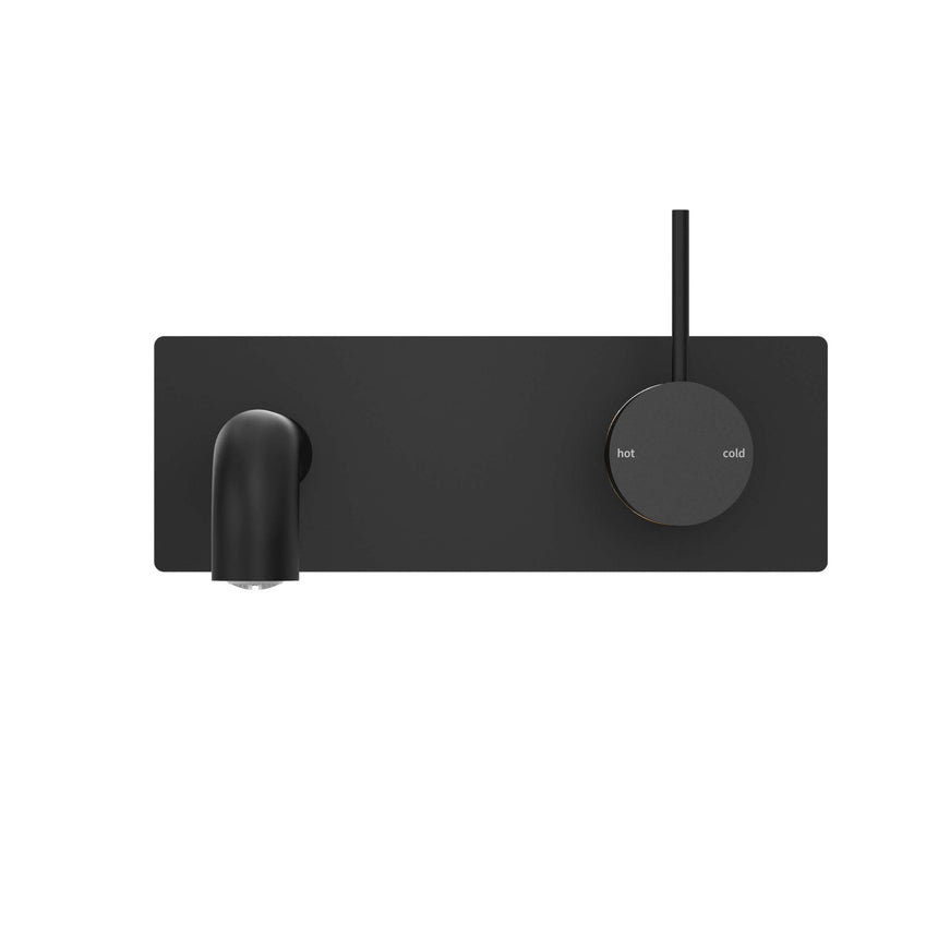 Nero Mecca Wall Basin/Bath Mixer Handle Up 185mm Matte Black Tapware Nero