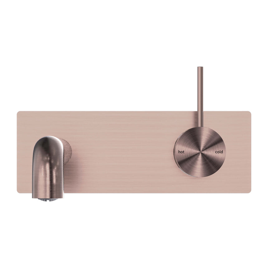 Nero Mecca Wall Basin/Bath Mixer Handle Up 160mm Brushed Bronze Tapware Nero