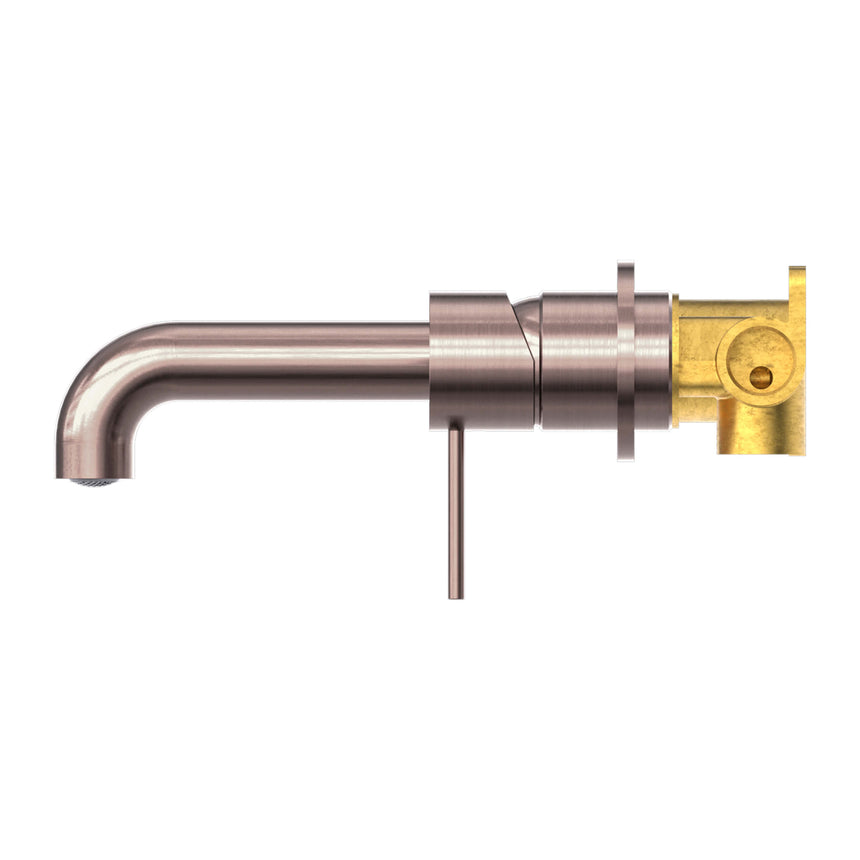 Nero Mecca Wall Basin/Bath Mixer Separete Back Plate 160mm Brushed Bronze Tapware Nero