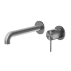 Nero Mecca Wall Basin/Bath Mixer Separete Back Plate 185mm Gun Metal