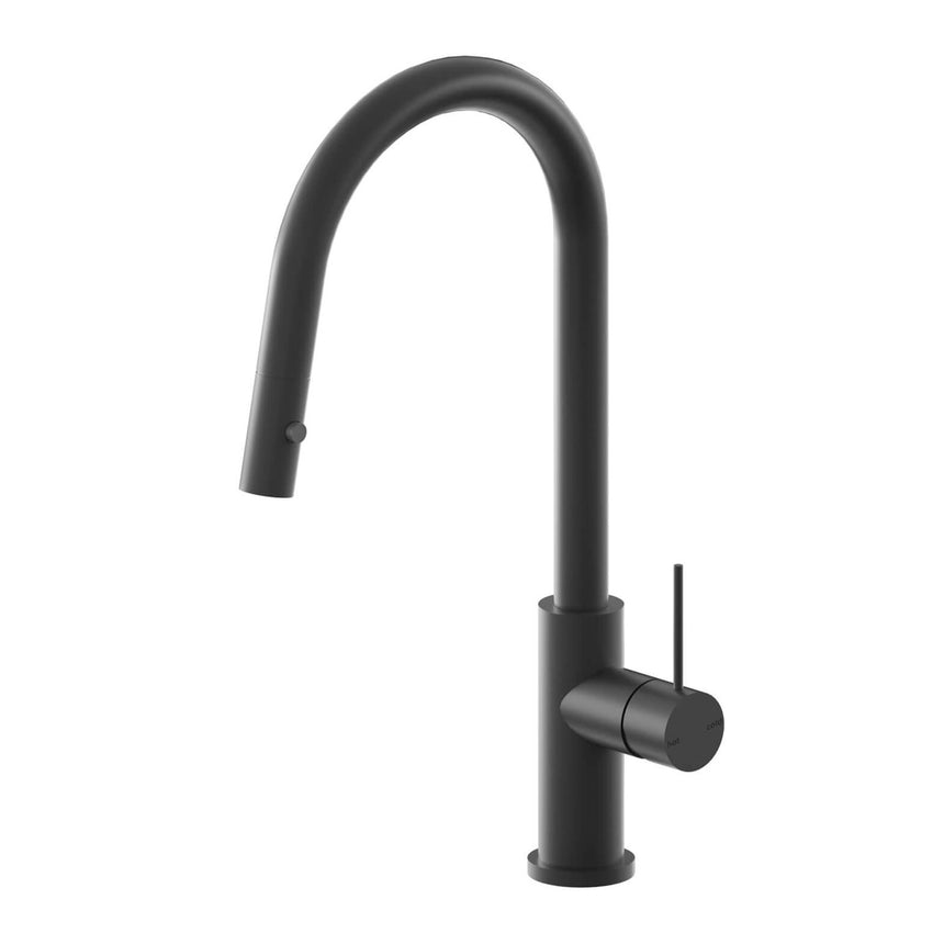 Nero Mecca Pull Out Sink Mixer With Vegie Spray Function Matte Black Tapware Nero