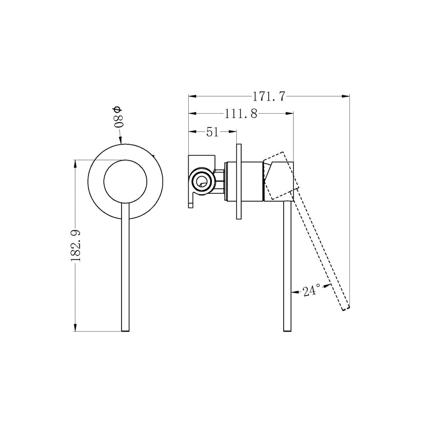 Nero Mecca Care Shower Mixer Gun Metal Shower Nero