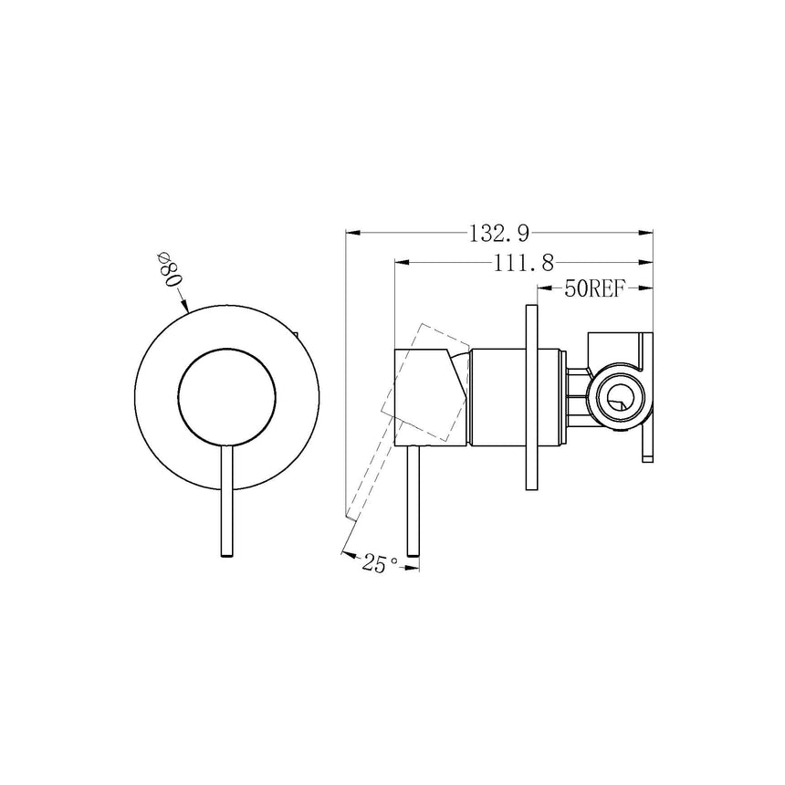 Nero Mecca Shower Mixer Gun Metal Shower Nero