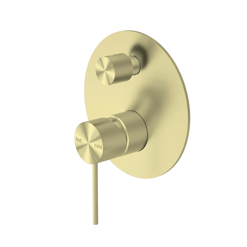 Nero Mecca Shower Mixer With Divertor Brushed Gold Shower Nero