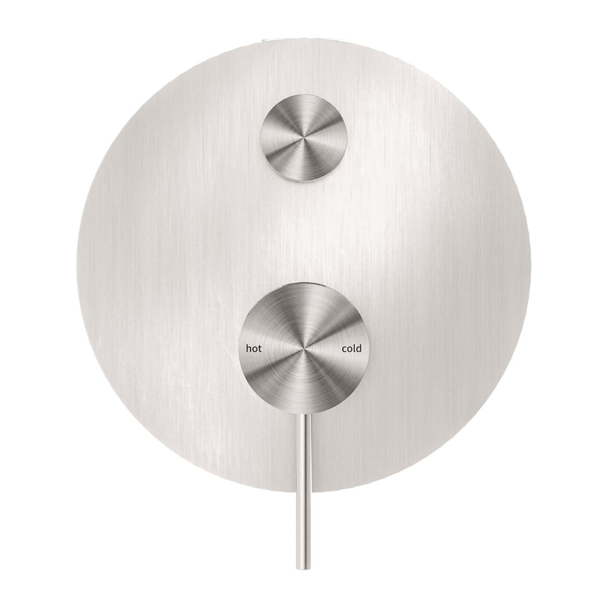 Nero Mecca Shower Mixer With Divertor Brushed Nickel Shower Nero