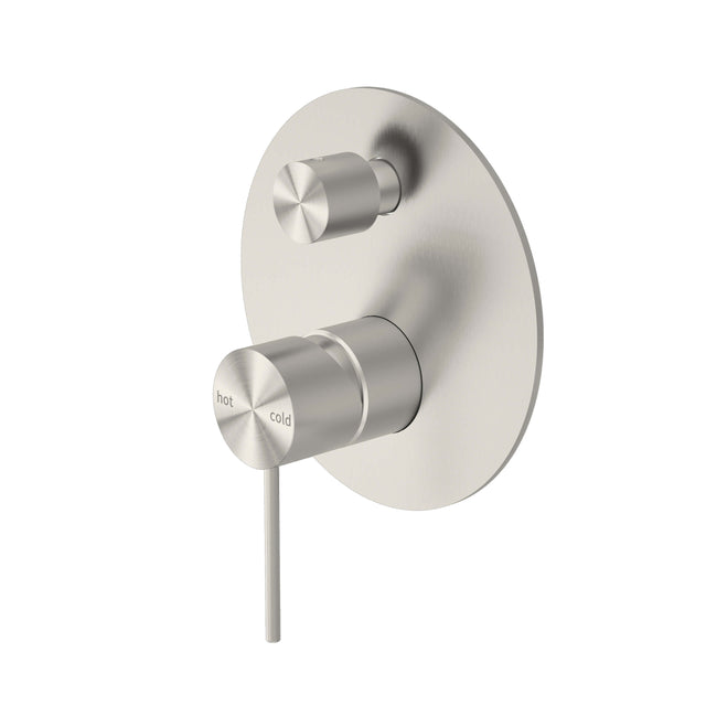Nero Mecca Shower Mixer With Divertor Brushed Nickel Shower Nero