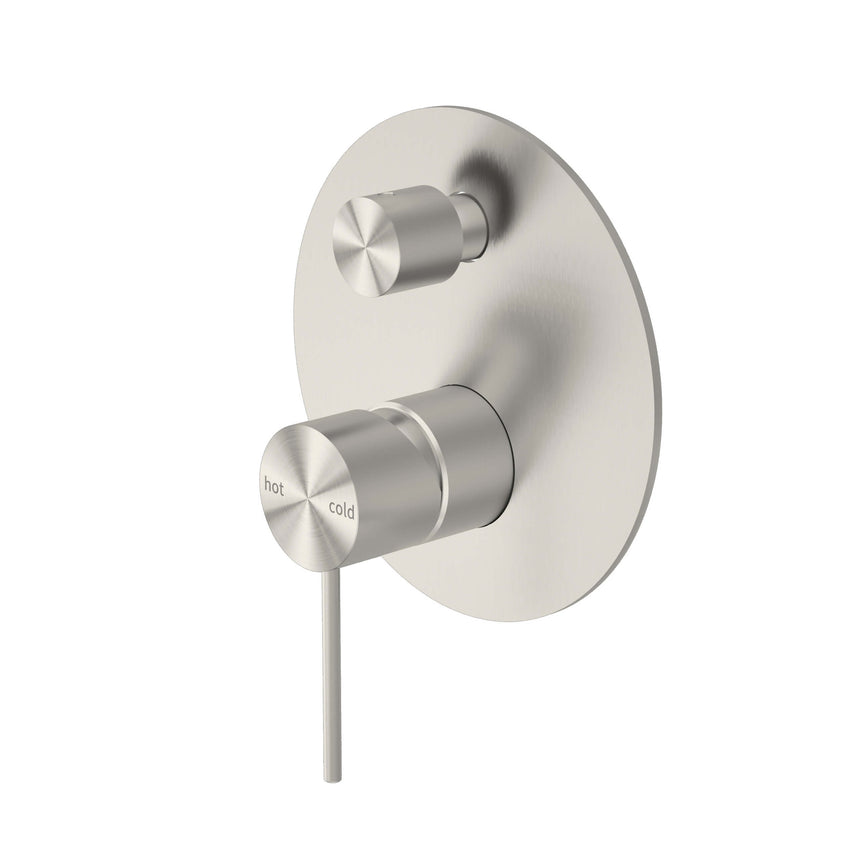 Nero Mecca Shower Mixer With Divertor Brushed Nickel Shower Nero