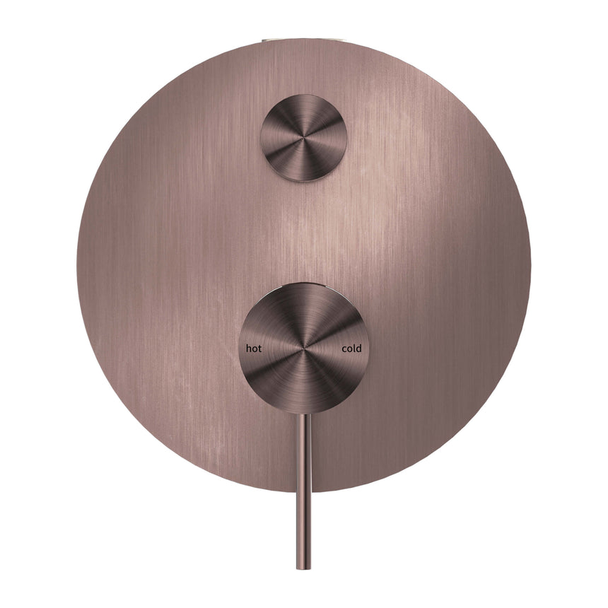 Nero Mecca Shower Mixer With Divertor Brushed Bronze Shower Nero