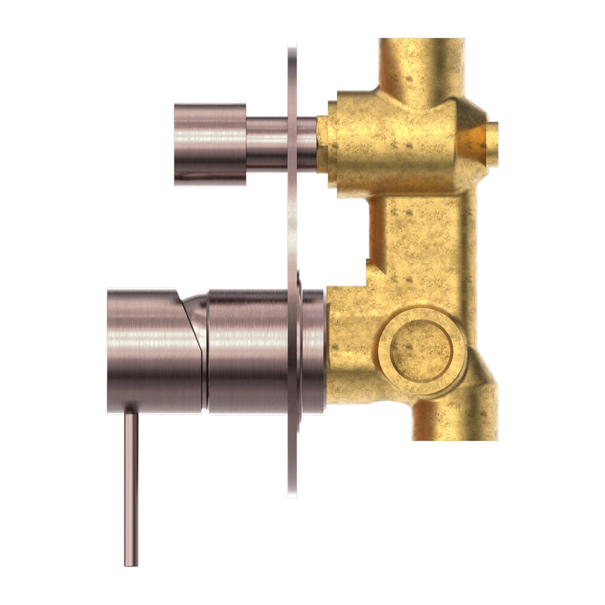 Nero Mecca Shower Mixer With Divertor Brushed Bronze Shower Nero