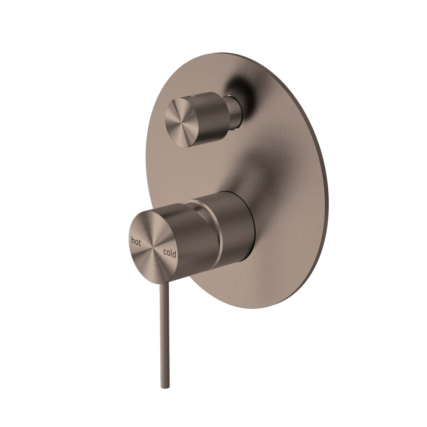 Nero Mecca Shower Mixer With Divertor Brushed Bronze Shower Nero