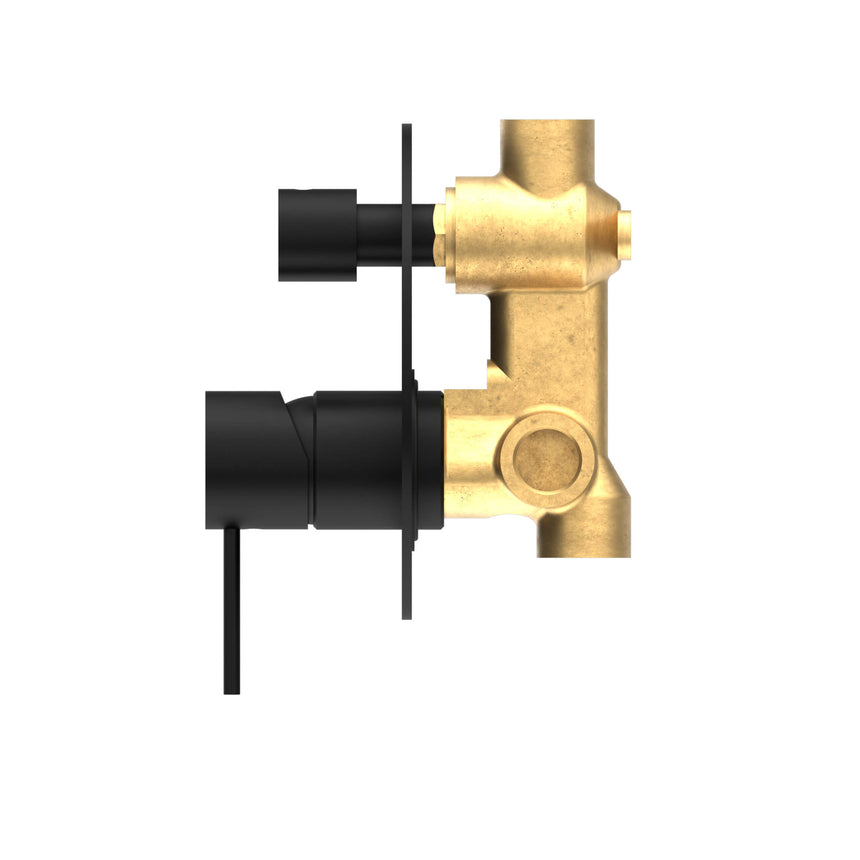 Nero Mecca Shower Mixer With Divertor Matte Black Shower Nero