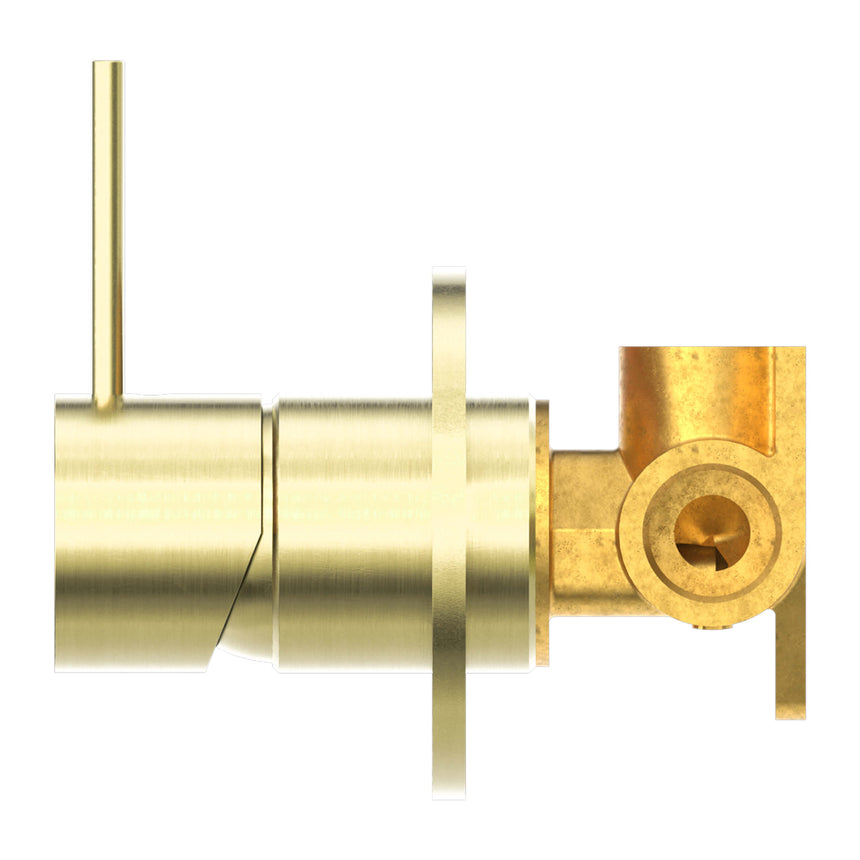 Nero Mecca Shower Mixer Handle Up Brushed Gold Shower Nero