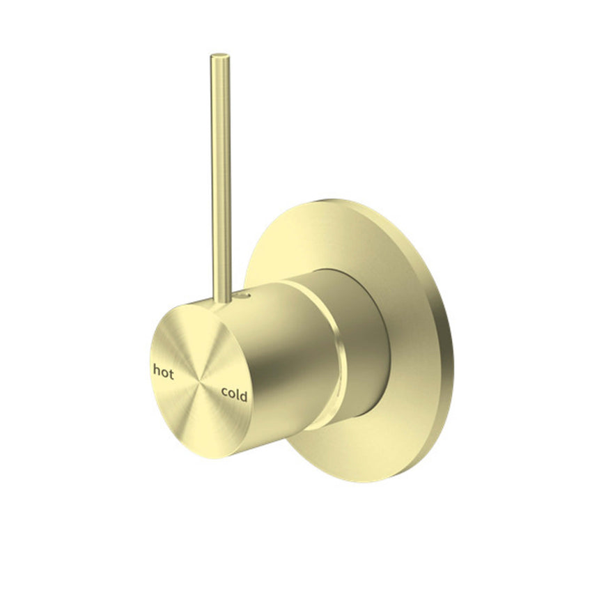 Nero Mecca Shower Mixer Handle Up Brushed Gold Shower Nero
