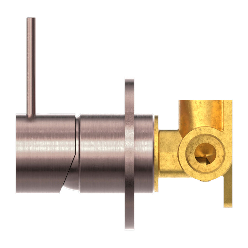 Nero Mecca Shower Mixer Handle Up Brushed Bronze Shower Nero