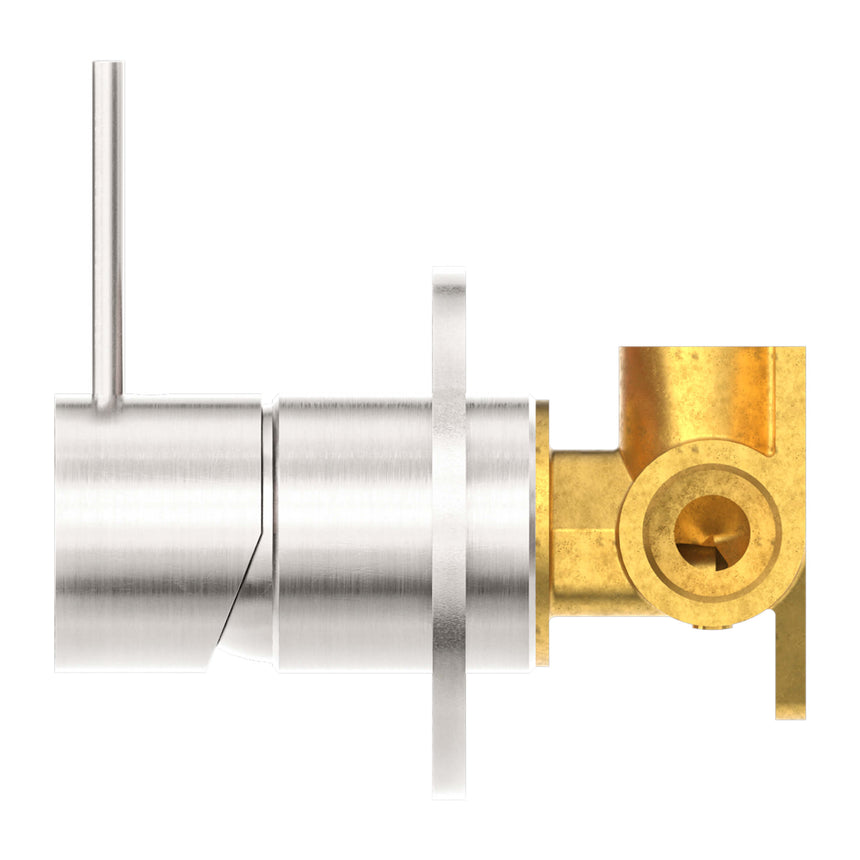 Nero Mecca Shower Mixer Handle Up Brushed Nickel Shower Nero