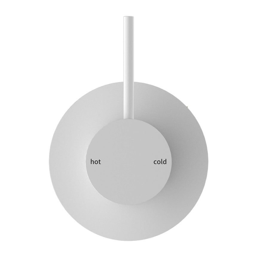 Nero Mecca Shower Mixer Handle Up Matte White Shower Nero