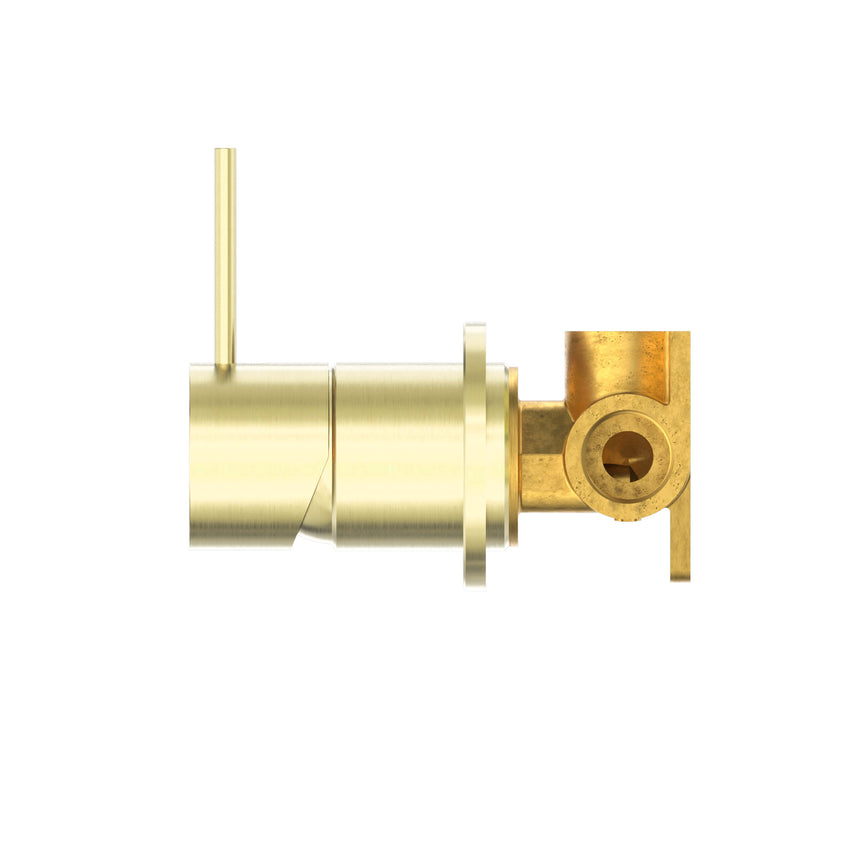 Nero Mecca Shower Mixer 60mm Handle Up Plate Brushed Gold Shower Nero