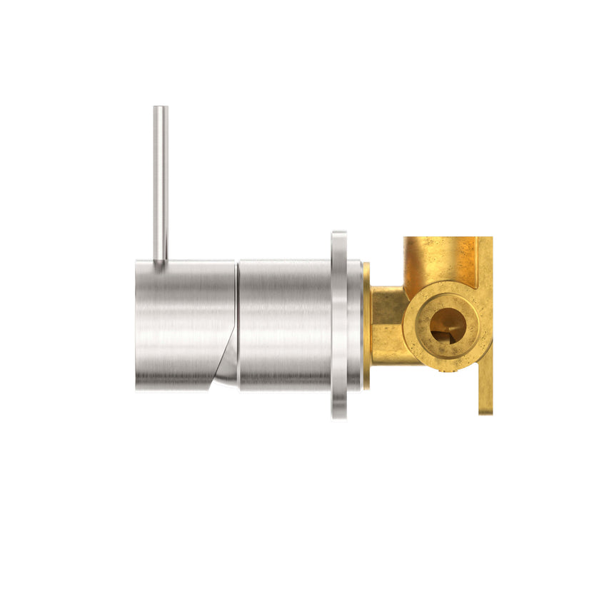 Nero Mecca Shower Mixer 60mm Handle Up Plate Brushed Nickel Shower Nero