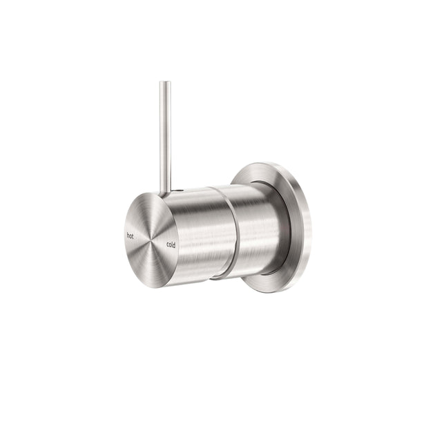 Nero Mecca Shower Mixer 60mm Handle Up Plate Brushed Nickel Shower Nero