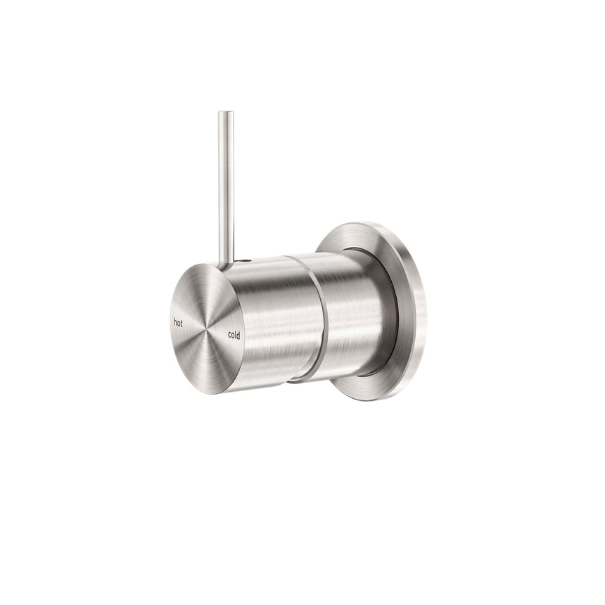Nero Mecca Shower Mixer 60mm Handle Up Plate Brushed Nickel Shower Nero
