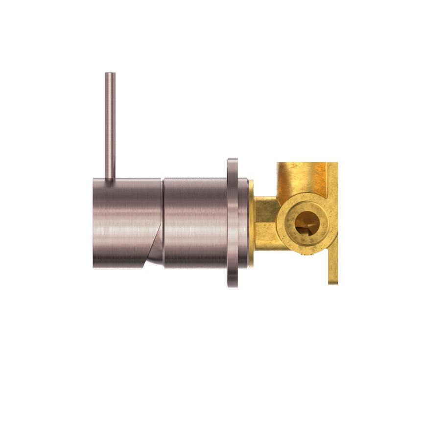 Nero Mecca Shower Mixer 60mm Handle Up Plate Brushed Bronze Shower Nero