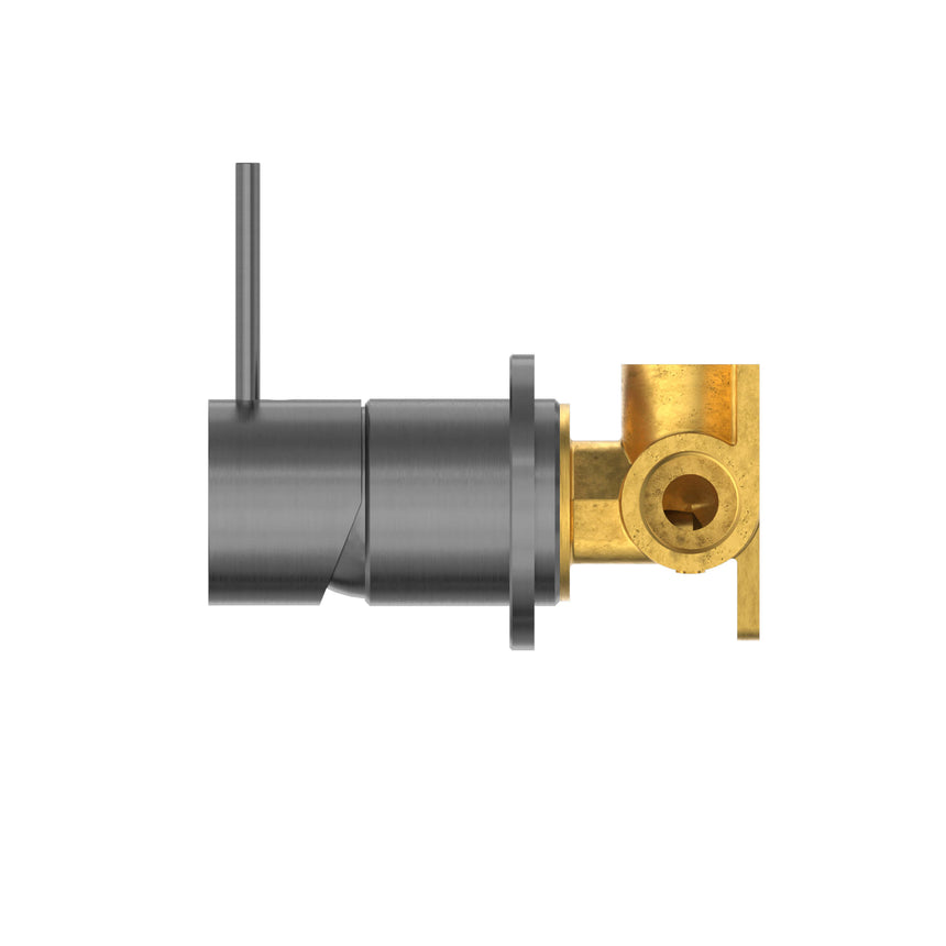 Nero Mecca Shower Mixer 60mm Handle Up Plate Gun Metal Shower Nero