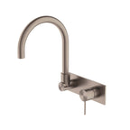 Nero Mecca Wall Basin/Bath Mixer Swivel Spout Brushed Bronze